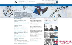 澳大利亚储备银行的网站截图