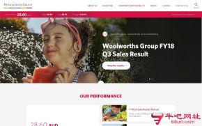 澳大利亚伍尔沃斯公司的网站截图