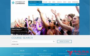 澳大利亚堪培拉大学的网站截图