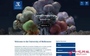 澳大利亚墨尔本大学的网站截图