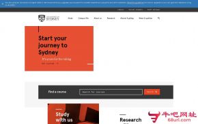 悉尼大学的网站截图