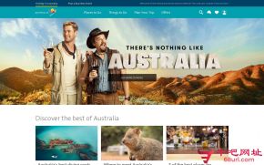 澳大利亚旅游局的网站截图