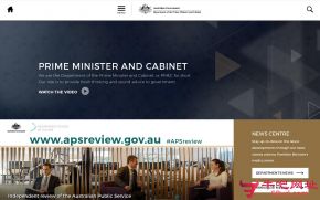 澳大利亚总理内阁部的网站截图