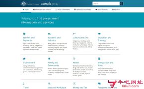 澳大利亚联邦政府的网站截图