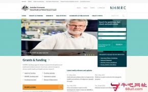 澳大利亚国家健康与医疗研究委员会的网站截图