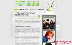 澳大利亚音乐在线的网站截图