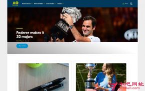 澳大利亚网球公开赛的网站截图