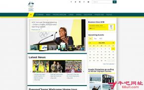 澳大利亚奥林匹克委员会的网站截图