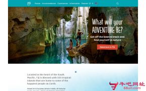 斐济旅游局的网站截图