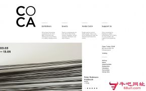 新西兰当代艺术中心的网站截图