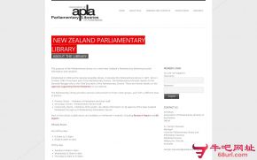 新西兰议会图书馆的网站截图