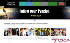 新西兰林肯大学的网站截图
