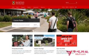 新西兰怀卡托大学的网站截图