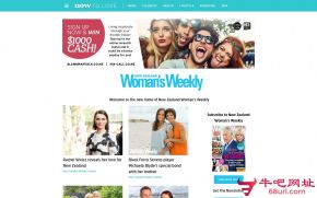 新西兰妇女周刊的网站截图