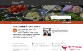 新西兰食品安全管理局的网站截图