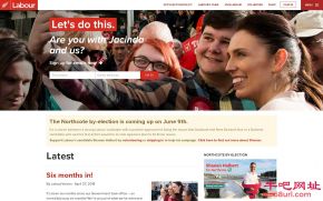 新西兰工党的网站截图