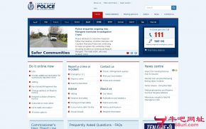 新西兰警察局的网站截图