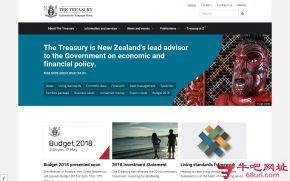 新西兰财政部的网站截图