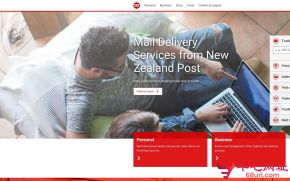 新西兰邮政的网站截图