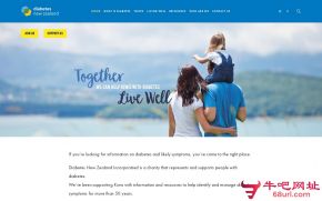 新西兰糖尿病协会的网站截图