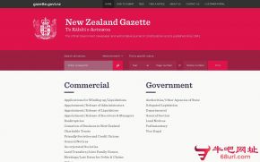 新西兰公报的网站截图