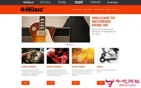 新西兰音乐记录的网站截图