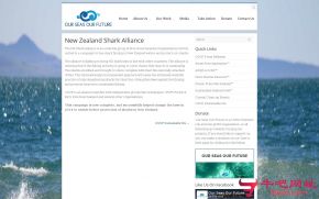 新西兰鲨鱼联盟的网站截图