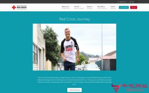 新西兰红十字会的网站截图