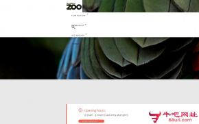 奥克兰动物园的网站截图