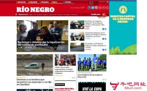 阿根廷里奥内格罗日报的网站截图