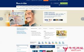 智利银行的网站截图