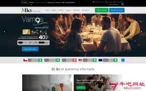 智利信贷与投资银行的网站截图